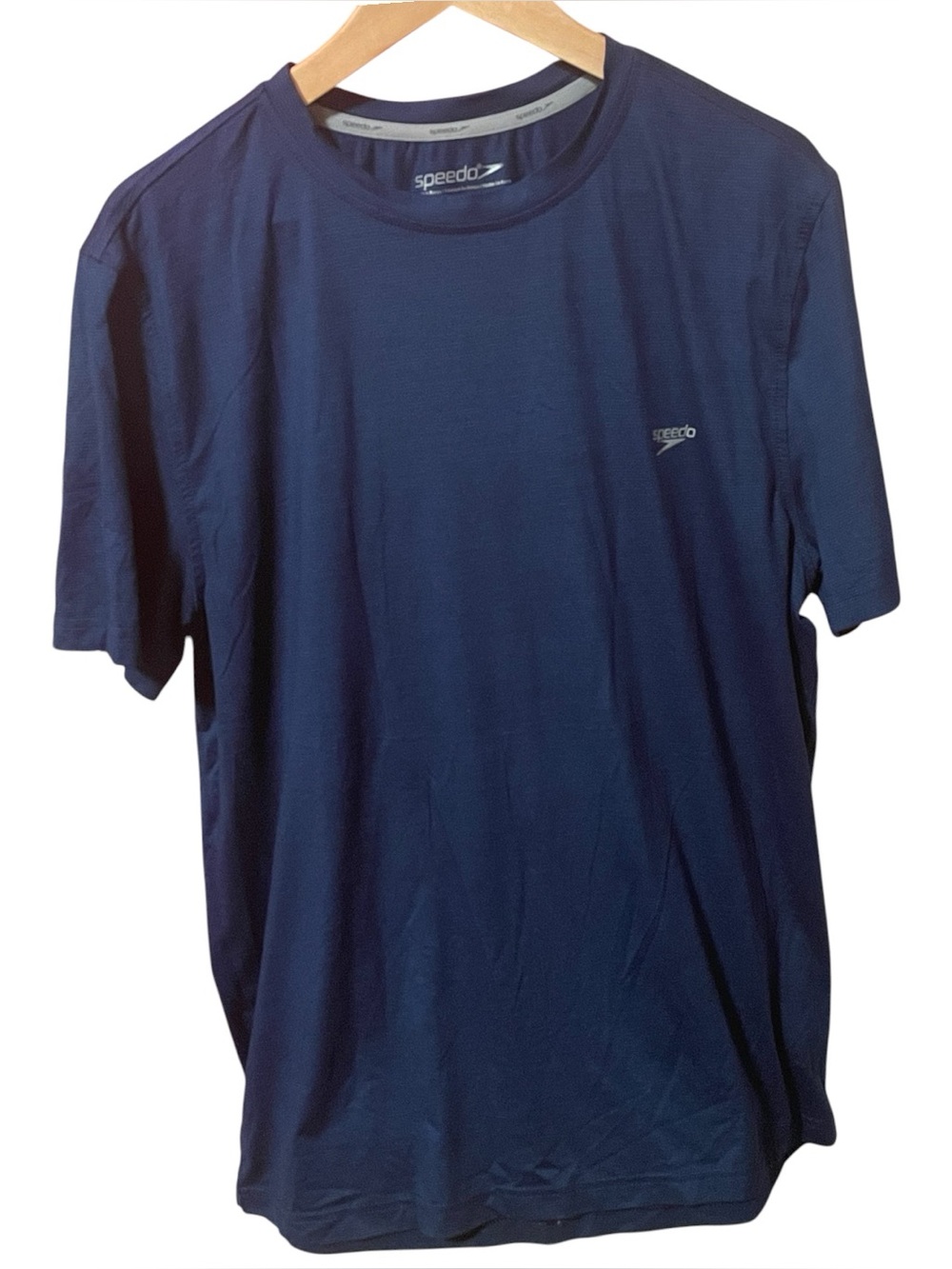 Speedo Men’s SZ Large Navy Short Sleeve Athletic Tee